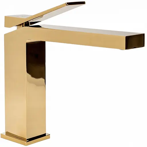 Змішувач для умивальника Rea Duet gold золотий низький REA-B4413 Золотий - фото 1
