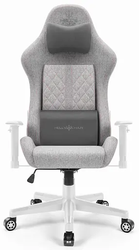 Компьютерное кресло Hell's Chair HC-1006 Grey-White ткань - фото 1
