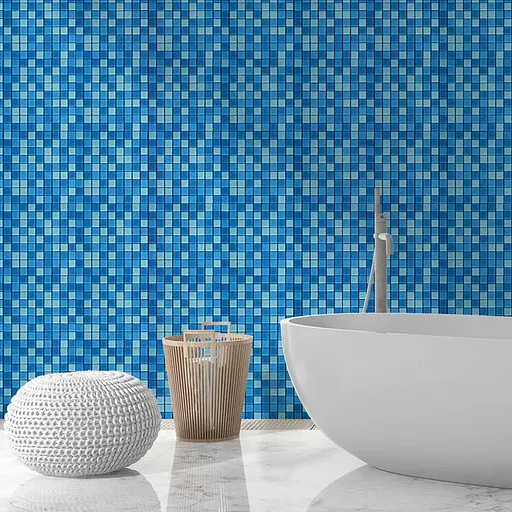 Мозаїка дзеркальна Wall Sticker 298х298х4.5 мм Блакитна SW-00002354 - фото 3