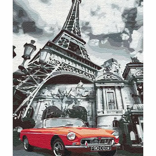 Картина за номерами Червоний колір Парижа Brushme 40x50 см кольорова 000277932