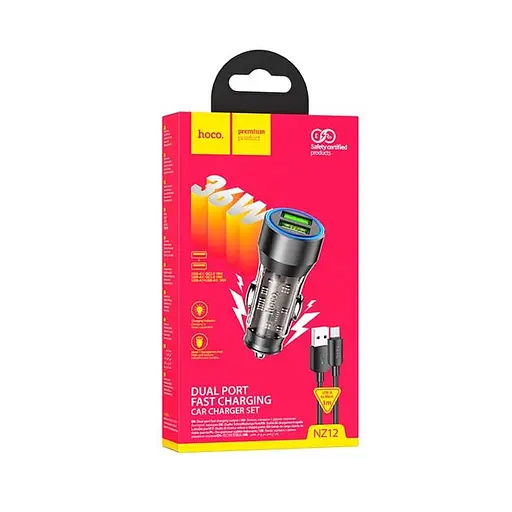 Зарядное устройство Hoco NZ12 Micro QC3.0 2 x USB/18W - фото 4