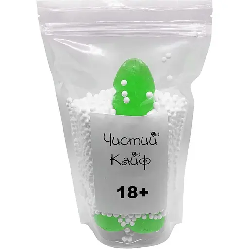 Крафтове мило-член із присоскою Чистий Кайф Green Size L - фото 4