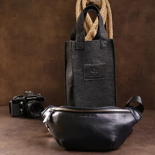 Бананка кожаная Grande Pelle 26х13х7 см sum0015586 - фото 9