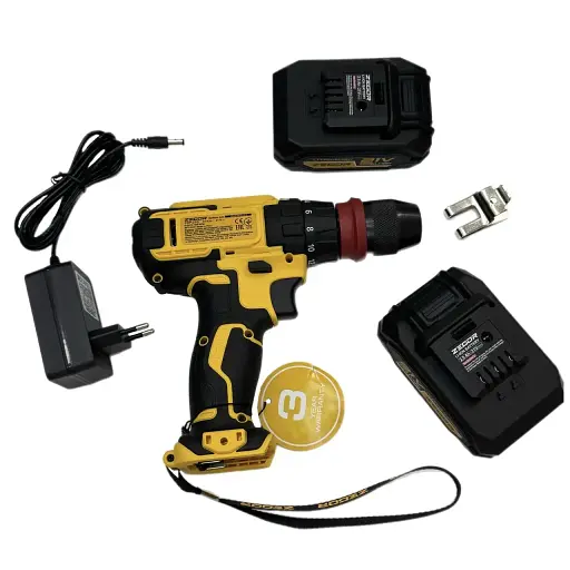 Шуруповерт профессиональный аккумуляторный Zegor CDP-21Q/21В/37 Нм/две скорости/2 батареи 21 В 2 Ач/реверс/подсветка/кейс
 - фото 10