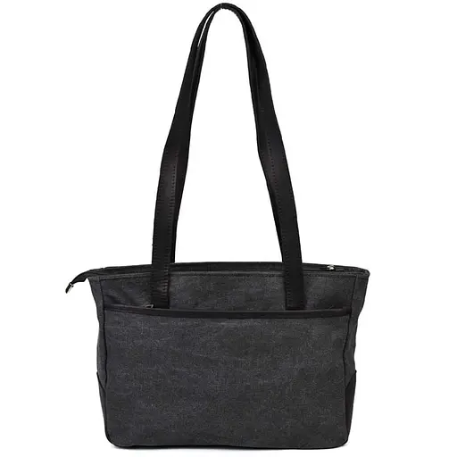 Женская сумка тоут Tarwa из канвас и кожи 25х35х9 см sum0028158 - фото 5