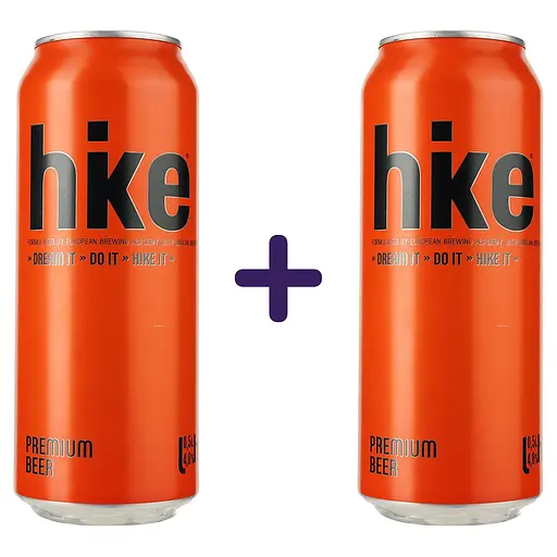 Пиво Hike Premium светлое 4.8% ж/б 0.5 л х 2 шт.