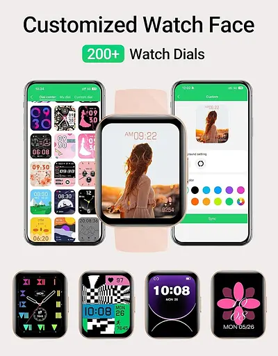 Розумний годинник, 1,85-дюймовий розумний годинник, цифровий годинник, рожеві - фото 5