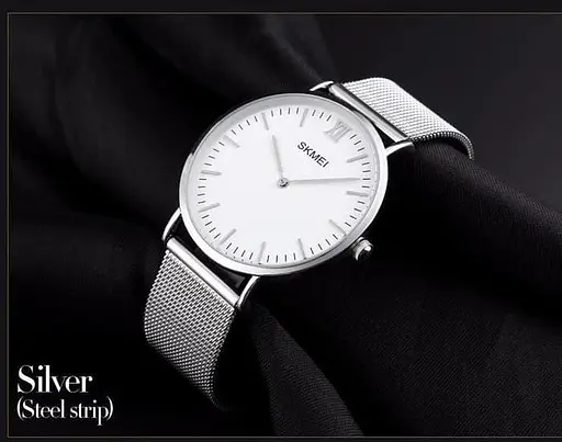 Женские ультратонкие часы Skmei 1182 Cruize Серебристый - фото 3
