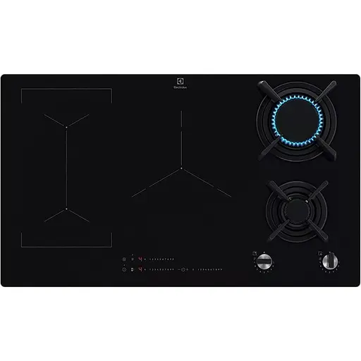 Варильна поверхня комбінована Electrolux 90 см розширена зона чугун чорний