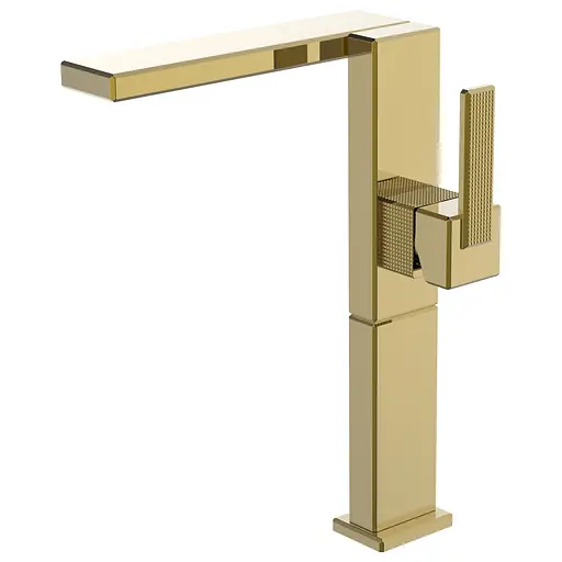 Смеситель для умывальника высокий Imprese Deira шампань ZMK112009011 Золотой - фото 1