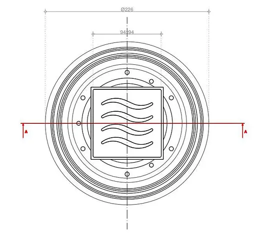 Душевой трап Pestan Confluo Vertical Dry вертикальный с фланцем 10х10 см (240159) - фото 7