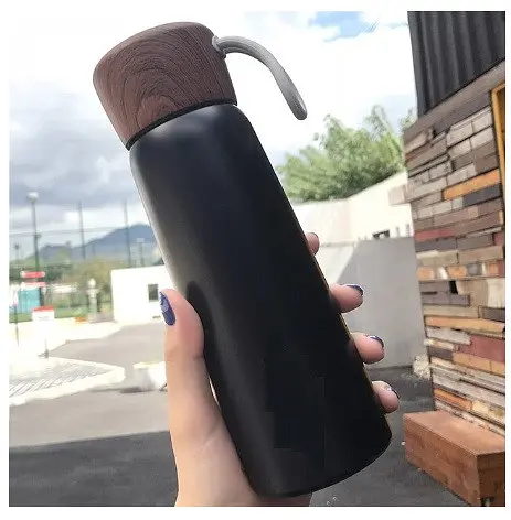 Спортивна пляшка із нержавіючої сталі OldBro з ізольованою колбою black 500 мл - фото 2