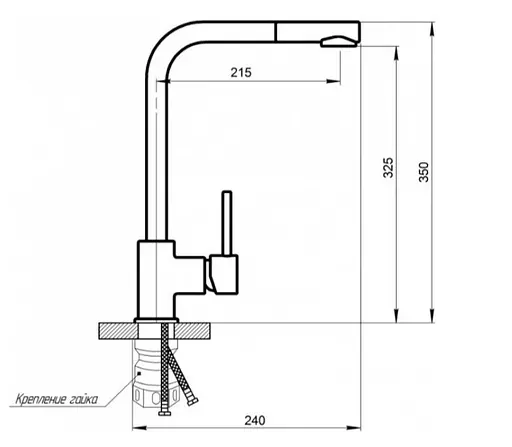 Змішувач для кухні Wezer із підключенням до фільтра EKO4C-01-BLACK - фото 2
