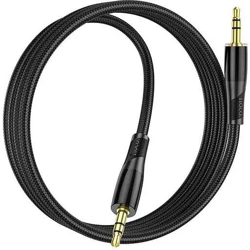 Кабель Hoco UPA25 Transparent Discovery Edition AUX audio cable 1 м чорний - фото 6