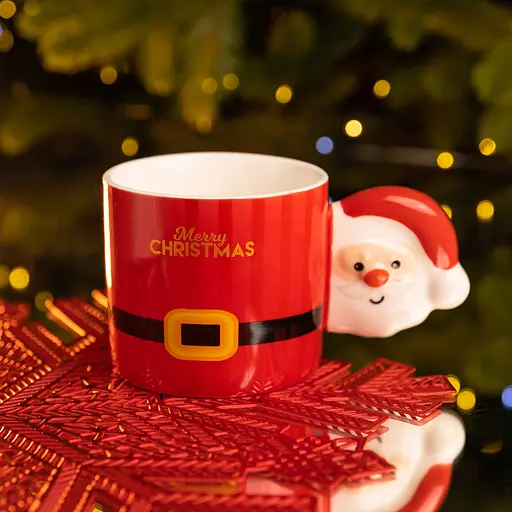 Чашка фарфоровая новогодняя Marry Christmas 350 мл Красный Yiwu FM-CS-51R - фото 2