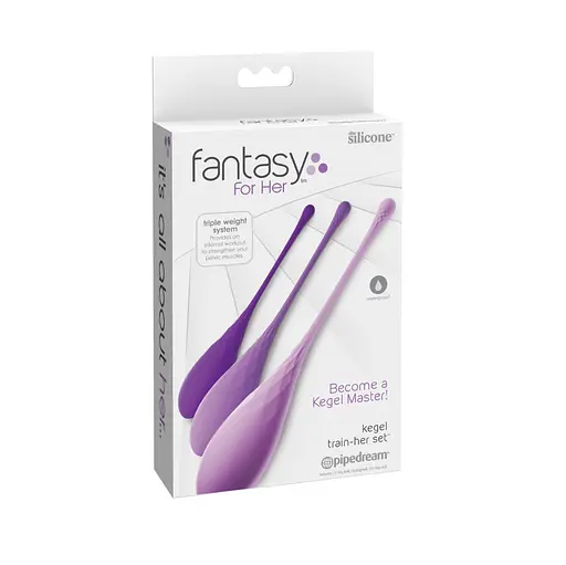 Набор вагинальных шариков Pipedream Kegel Train-Her Set, 3 шт., фиолетовый - фото 6