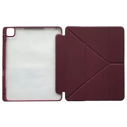 Чохол Smart Case Clear+stylus для Apple iPad Pro 11 2024 темно-червоний - фото 1
