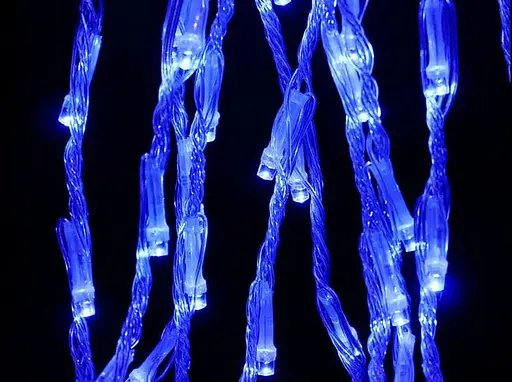 LED гірлянда Водоспад 3х2м від мережі 400 світлодіодів Довговічна різдвяна гірлянда-штора для святкового декору будинку Синя - фото 2