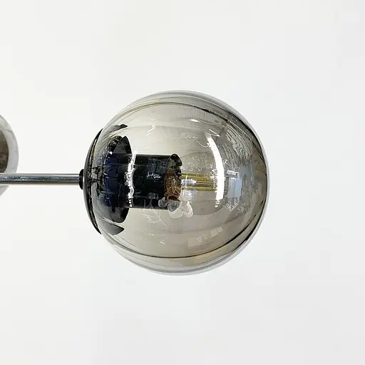 Люстра стельова в хромованому корпусі на 8 графітових плафонів Ø 85 см | Арт. 51797/8 CH+BK+GR | Line F - фото 2