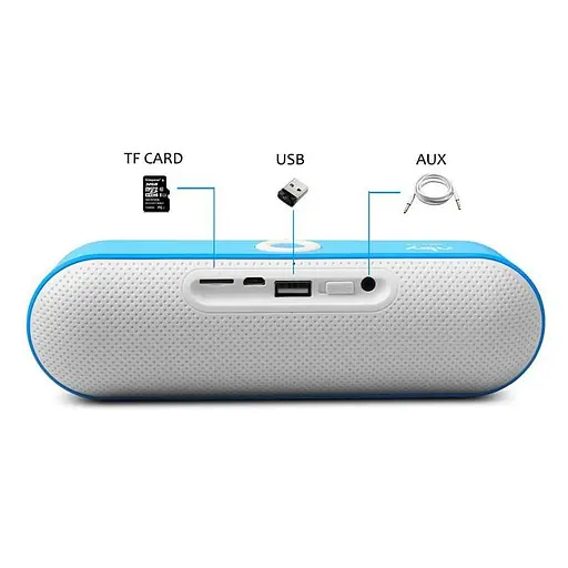 Портативна блютуз колонка NBY-18, синя (100199) - фото 3