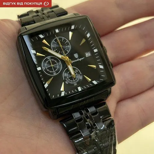 Чоловічий наручний годинник Poedagar Parus (Чорний) - фото 7