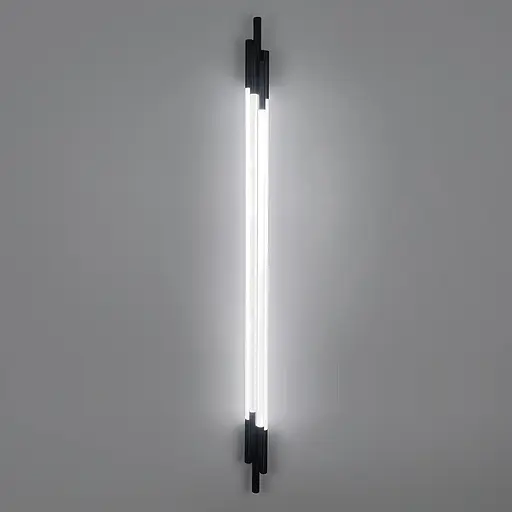 Чорний трубчастий стіновий LED світильник у корпусі 130 см Line F Арт. WJ351/1300 BK - фото 3