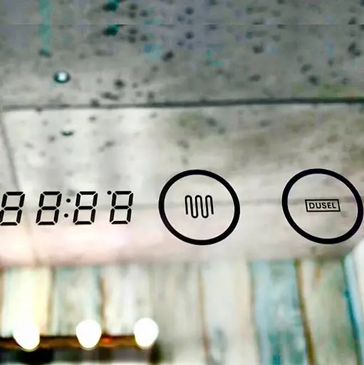 Дзеркало Dusel DE-M3021 75x100 з годинником, Білий - фото 2