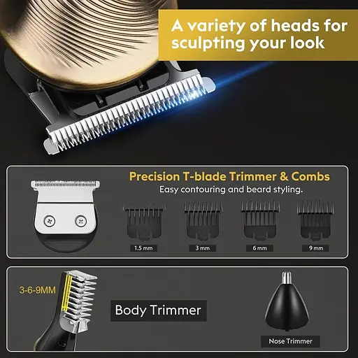 Профессиональные машинки для стрижки волос "все в 1" для мужчин - фото 3