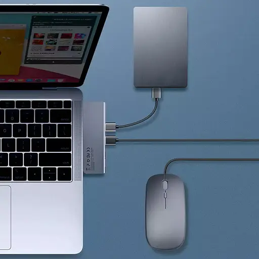 Перехідник Hub Baseus Harmonica 5-in-1 (CAHUB-K) Сірий - фото 4