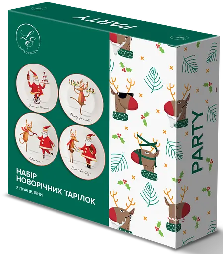 Набір тарілок Limited Edition Ny Party 4 шт 19 см (TRSC-HD5025-4P06) - фото 2