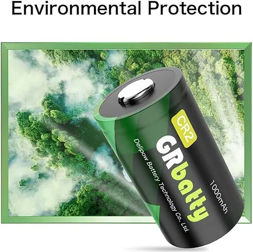 GRbatty CR2 3V літієва батарея 16 шт., батарея CR2, висока ємність 1000 мАг, довговічна батарея високої потужності - фото 3