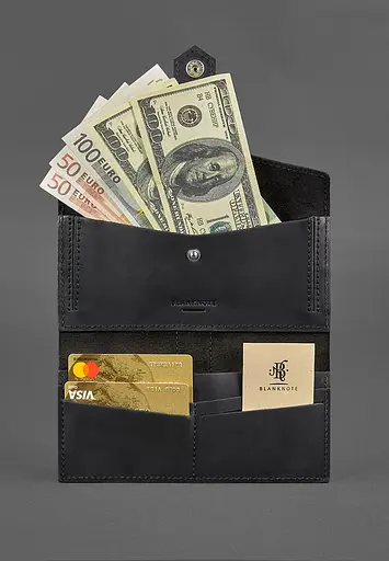 Кожаный портмоне 3.0 черный Crazy Horse - фото 4