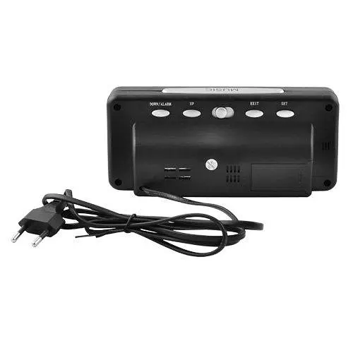 Часы сетевые VST-763 WX-5 температура (Синие цифры) - фото 2