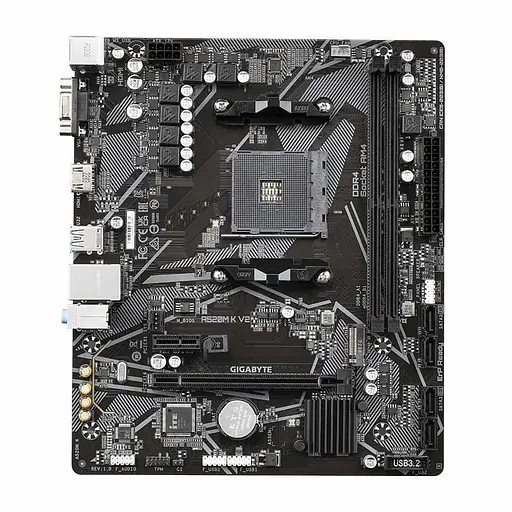 Материнская плата Gigabyte A520M K V2 (A520M K V2) (Socket AM4, AMD A520, Micro-ATX) - фото 1