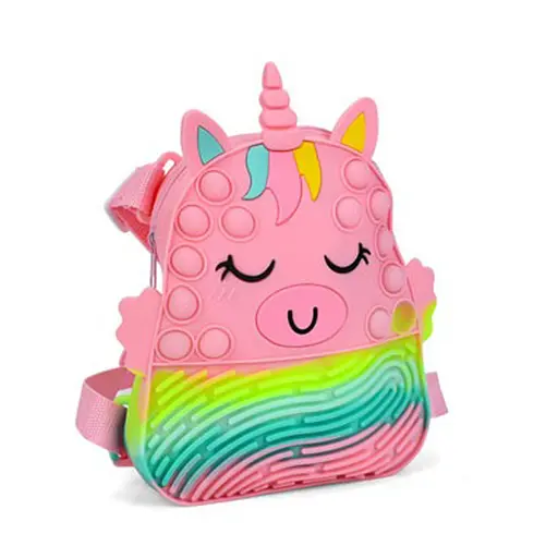 Дитяча сумочка-рюкзачок "Єдиноріг" Bambi 9882(Light-Pink) розмір 20 см - фото 1