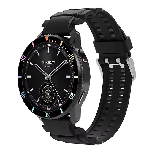 Безель Multicolor и силиконовый ремешок Sikai для смарт-часов Xiaomi Watch S3/S4 - фото 3