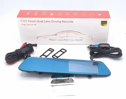 Зеркало заднего вида L502 DVR Видеорегистратор 4,3" 2 камеры - фото 2