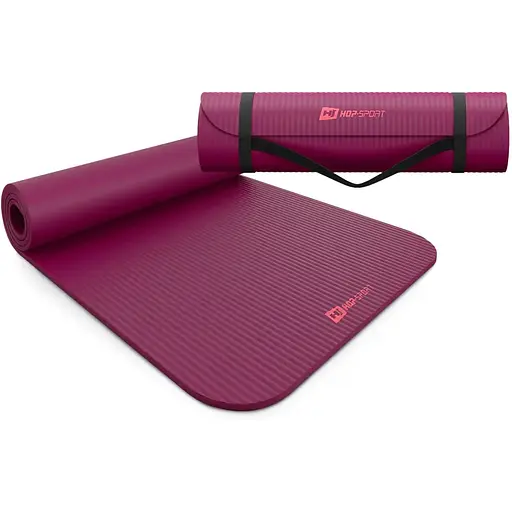 Коврик для йоги Hop-Sport HS-NB015GM NBR 1,5см ягодный - фото 6