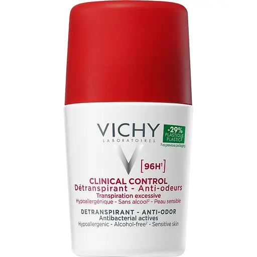 Антиперспірант Vichy Deo Clinical Control кульковий 96 годин захисту проти надмірного потовиділення та запаху 50 мл (MB468300) - фото 1