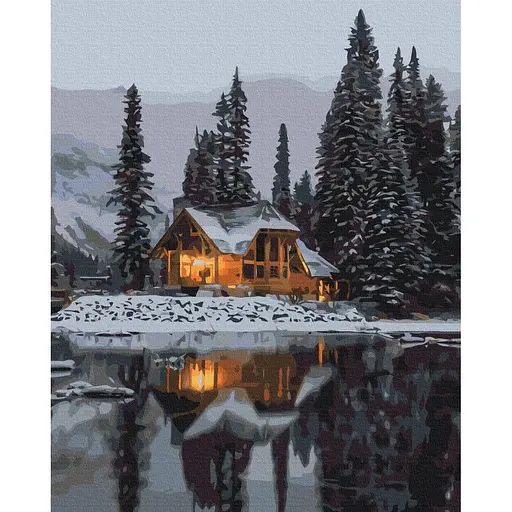 Картина за номерами Засніжена ніч Brushme 40x50 см кольорова 000221012