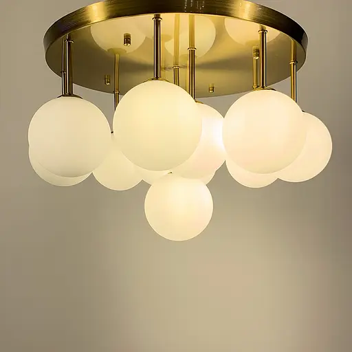 Стельова золота люстра на 11 матових плафонів | Арт. AS 122 GD | Line F - фото 4