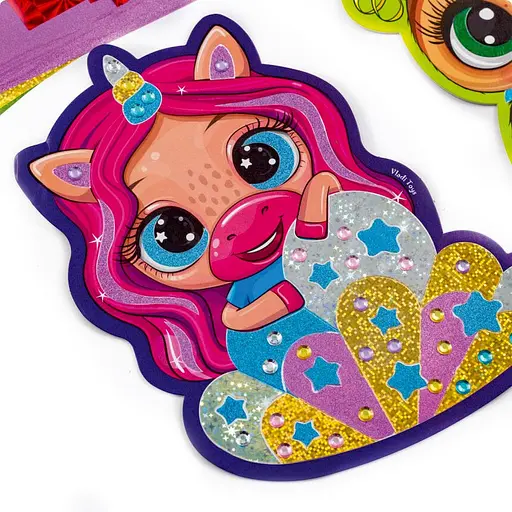 Набір для творчості "Foil Art Чарівні тварини" VT4433-10 фольга, шпатель, стрази - фото 4