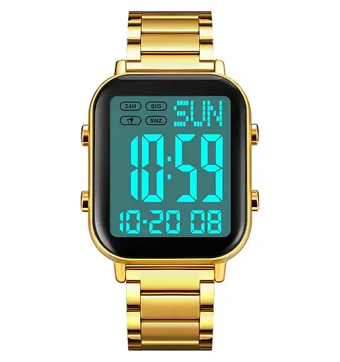 Мужские наручные часы Skmei 2259 (Золотистые с белым) - фото 3