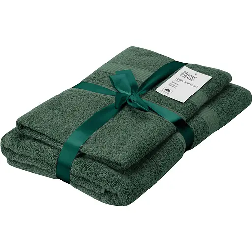 Набор полотенец махровых Ardesto Splendid 50х90 см 70х140 см 2 шт. 100% хлопок зеленый (ART2359GE)  - фото 1