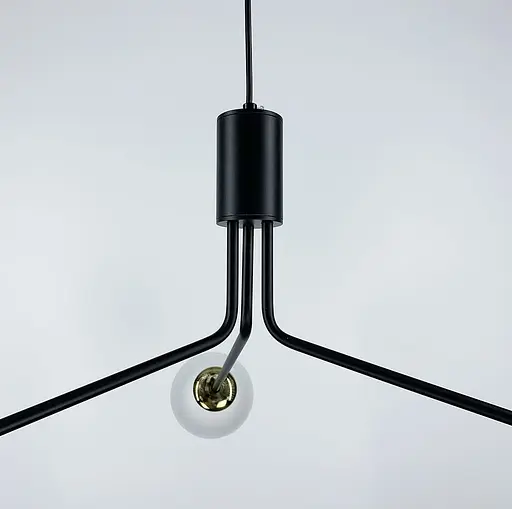 Витончений світильник з матовими плафонами | Арт. AOC 11/3 BK | Line F - фото 6