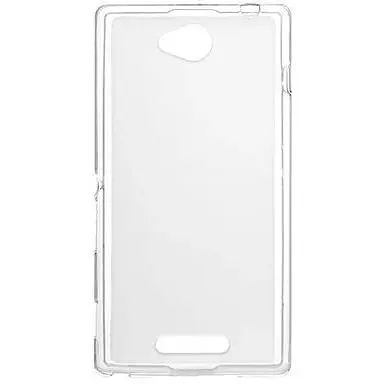 Чохол-накладка панель для Sony Xperia C C2305 біло-прозора - фото 1