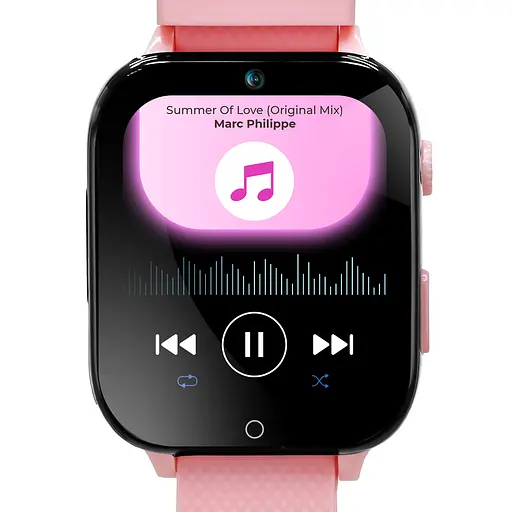 Детские GPS часы JETIX DF100 Pro Kids с виброзвонком, 4G видеозвонком и фонариком (Pink) - фото 4