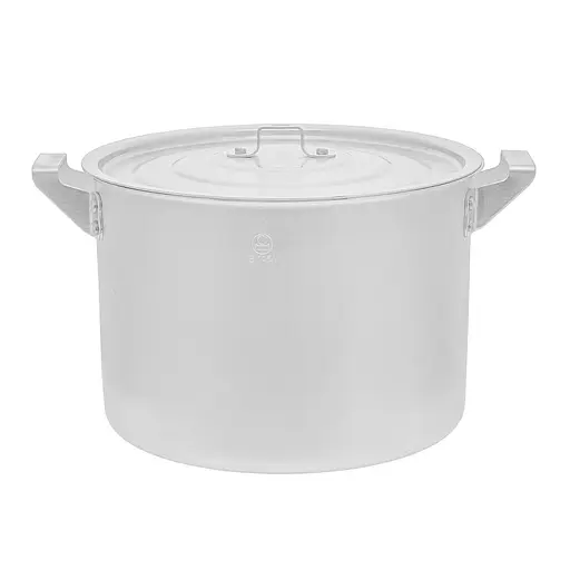 Кастрюля матовая алюминиевая с крышкой 8 л, Interos Серый 86202 - фото 2