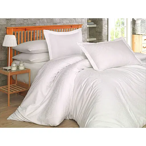 Комплект постельного белья Hobby Exclusive Sateen Diamond Damask, евростандарт, 200x220 см, кремовый (118133_2,0)