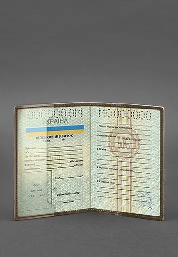 Кожаная обложка для военного билета 7.0 темно-коричневая Crazy Horse - фото 5